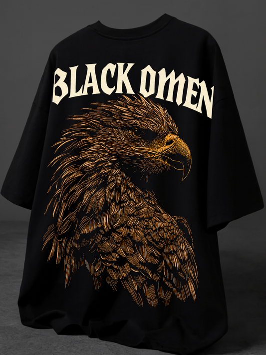 BLACK OMEN OVERSIZED T-SHIRT